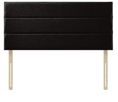 "Slumbre Eton Chenille 2Ft6 Small Single 20"" Headboard -  Black"