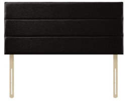 "Slumbre Eton Chenille 2Ft6 Small Single 20"" Headboard -  Black"