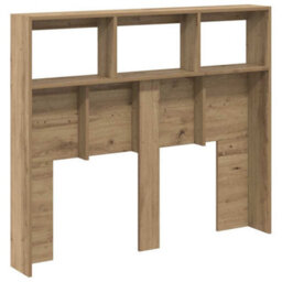 Walplus Headboard Cabinet With Led Artisan Oak 121 X 17 X 102 Cm - thumbnail 8