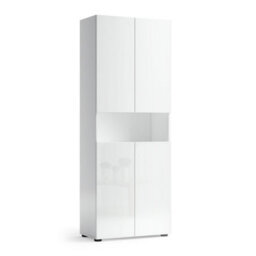 FurniComp LTD Furnicomp Vida 4 Door 68Cm White Gloss Tall Bathroom Storage Cupboard Cabinet - thumbnail 2