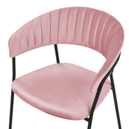 Beliani Set Of 2 Dining Chairs Mariposa Velvet Pink - thumbnail 8