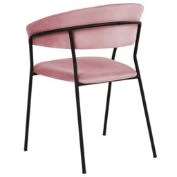 Beliani Set Of 2 Dining Chairs Mariposa Velvet Pink - thumbnail 7