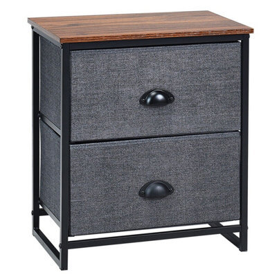 Gainoom Chest Of Drawers With 2 Drawers Home Storage Organizer Unit Black - image 1