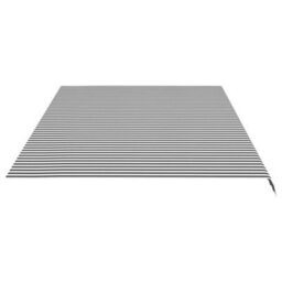 Walplus Replacement Fabric For Awning Garden Sun Shade Canopy Gazebo For Back Door, Porch, Patio Anthracite And White 6X3.5 M - thumbnail 4