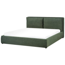 Beliani Ottoman Bed Fabric Bajonna 180 X 200 Cm (Eu Super King) Dark Green - thumbnail 5