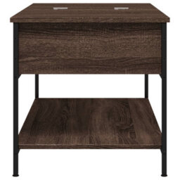 Berkfield Coffee Table Brown Oak 100X50X50 Cm Engineered Wood And Metal - thumbnail 6