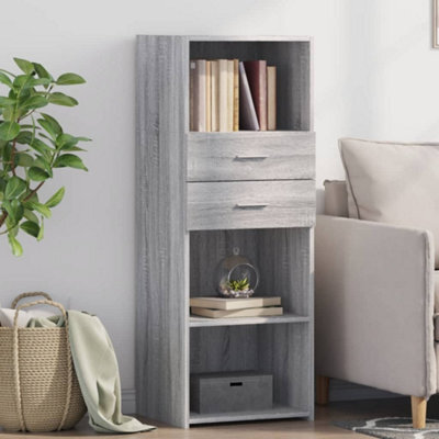 Berkfield Highboard Grey Sonoma 45X42.5X124 Cm Engineered Wood - image 1