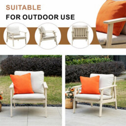Abrihome 7 Piece Wood Garden Furniture Set - 3 Seater 2 Seater & 2 Armchairs - Nordic Style Outdoor Lounge With Cushions - thumbnail 6