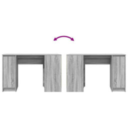 Berkfield Desk Grey Sonoma 120X42X76 Cm Engineered Wood - thumbnail 9