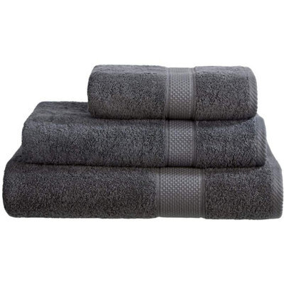Just So Home Turkish Cotton Towels Pack Of 2 (Grey, Bath Sheet )