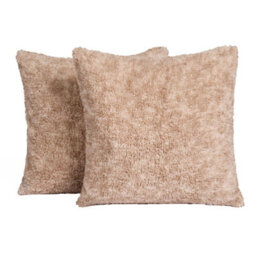 OHS 4 Pack Teddy Marl Fleece Cushion Covers, Natural - 45 X 45Cm - thumbnail 7