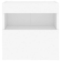 Berkfield Durable Tv Wall Cabinet With Led Lights White 40X30X40 Cm - thumbnail 9
