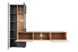 "Arte Try Tv Entertainment Unit: Elegant Storage Solution - W2100mm X H1600mm X D400mm For Tvs Up To 58""" - thumbnail 2