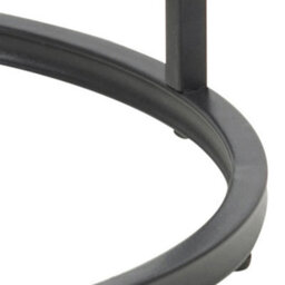 Furniture To Go Seaford Black Metal Small Round Side Table With Oak Top - thumbnail 7
