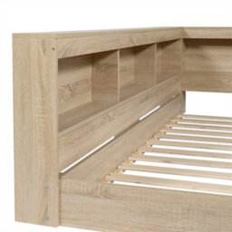 Abrihome 3Ft (90X190Cm) Multifunctional White Oak Bed For Adults & Teens Sturdy Mdf/plywood Design With Ample Storage - thumbnail 7