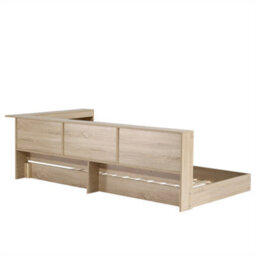 Abrihome 3Ft (90X190Cm) Multifunctional White Oak Bed For Adults & Teens Sturdy Mdf/plywood Design With Ample Storage - thumbnail 9