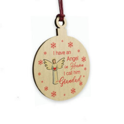 Red Ocean Remembrance Bauble Christmas Tree Decoration For Grandad Wooden Plaque Memorial Gifts For Grandad Keepsake - thumbnail 4