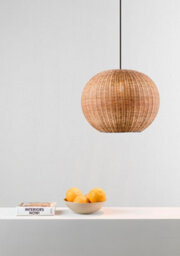 Luminosa Lighting Luminosa Haka Black, Rattan Globe Pendant Lamp 30Cm 2700K - thumbnail 2
