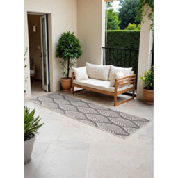 The Rugs Liora Reversible Rug Indoor Outdoor Trellis Flat Woven Low Pile In White - thumbnail 9