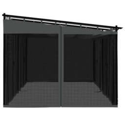 Walplus Gazebo With Mesh Walls Anthracite 6X3 M Steel - thumbnail 5