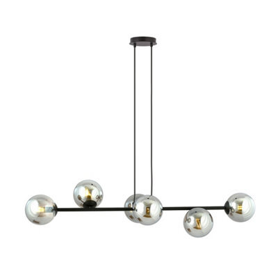 Emibig Lighting Emibig Rossi Pendant Lamp  6 X E14 Black With Graphite Shade - image 1