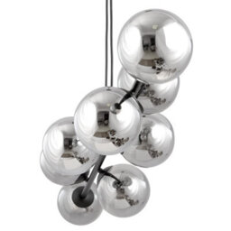 Emibig Lighting Emibig Rossi Pendant Lamp  6 X E14 Black With Graphite Shade - thumbnail 9