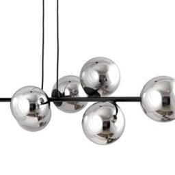 Emibig Lighting Emibig Rossi Pendant Lamp  6 X E14 Black With Graphite Shade - thumbnail 8