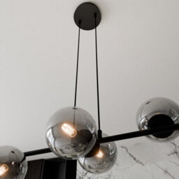 Emibig Lighting Emibig Rossi Pendant Lamp  6 X E14 Black With Graphite Shade - thumbnail 7
