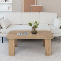 MH London Granite Solid Wood Rectangular Coffee Table - Warm Sand - thumbnail 3