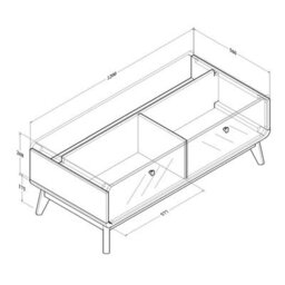 Kidsaw Lv44, Columbian Walnut, Coffee Table - thumbnail 3