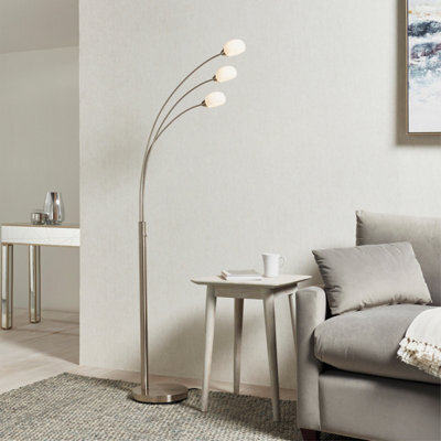 Anson Lighting Arya 3 Light Satin Nickel Intergrated Led Floor Light - image 1