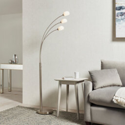 Anson Lighting Arya 3 Light Satin Nickel Intergrated Led Floor Light