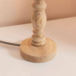 Loops Elegant Ash Wood Table Lamp Base With Brass Plate - Led Compatible - thumbnail 6