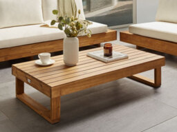 Beliani Garden Coffee Table Marettimo 60 Cm 110 Cm Certified Acacia Wood Brown - thumbnail 2