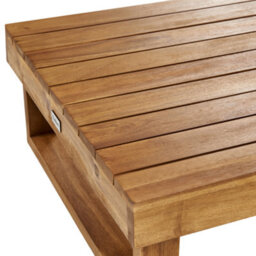 Beliani Garden Coffee Table Marettimo 60 Cm 110 Cm Certified Acacia Wood Brown - thumbnail 5
