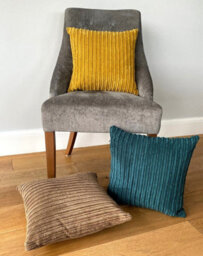 Beautiful Beanbags Set Of 4 Jumbo Cord Scatter Cushions Complete With Cushion Pads Furniture Cushions With Inserts 4 Plush Cord Cushions - Teal - thumbnail 3