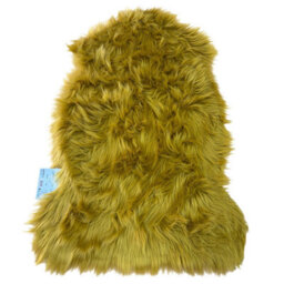 Homespace Direct Ltd Homespace Direct Luxury Faux Rabbit Fur Rug With Suede Backing Area Rug Plush Soft Accent Rug Mustard 60X90Cm