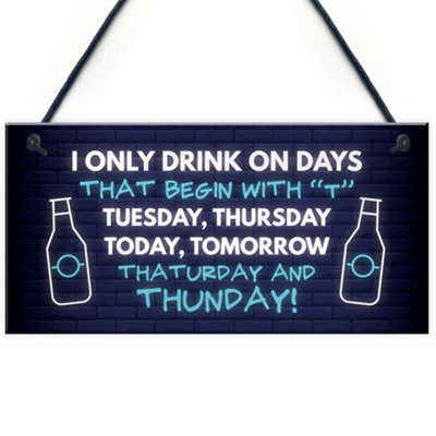 Red Ocean Bar Signs For Home Bar Funny Man Cave Plaque Funny Christmas Gift For Friend Men Or Women - image 1