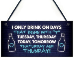 Red Ocean Bar Signs For Home Bar Funny Man Cave Plaque Funny Christmas Gift For Friend Men Or Women - thumbnail 1