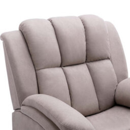 More4Homes Electric Powered Recliner Chair With Usb Charger And Pocket Storage In Leather-Look Pumice Technology Fabric - thumbnail 4