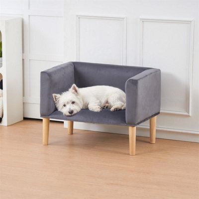 Luxury Living Luxury Velvet Feel Dog Sofa Elegant Medium Sized Pet Couch - image 1