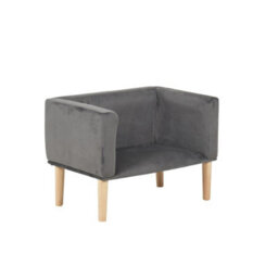 Luxury Living Luxury Velvet Feel Dog Sofa Elegant Medium Sized Pet Couch - thumbnail 2