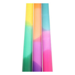 Something Different Aura Energy Dipped Taper Candle Set (Pack Of 3) Multicoloured (One Size) - thumbnail 2