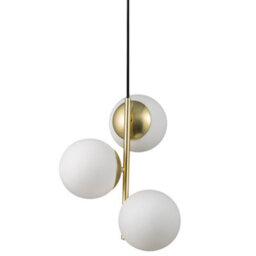 Nordlux Lilly Metal Pendant Light Hand Blown Glass Brass,mains - thumbnail 2