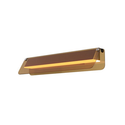 Luminosa Lighting Luminosa Flat Modern 43Cm Integrated Led Wall Lamp Black 3000K 1150Lm Amber Shade - image 1