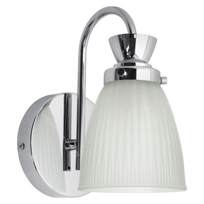 Long Life Lamps Company Modern Bathroom Wall Light Chrome Ip44 Frosted Glass H3082 With G9 Led 5W Warm White - image 1