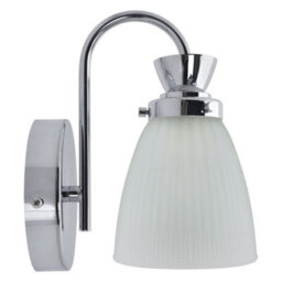 Long Life Lamps Company Modern Bathroom Wall Light Chrome Ip44 Frosted Glass H3082 With G9 Led 5W Warm White - thumbnail 4