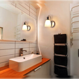 Long Life Lamps Company Modern Bathroom Wall Light Chrome Ip44 Frosted Glass H3082 With G9 Led 5W Warm White - thumbnail 7