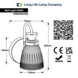 Long Life Lamps Company Modern Bathroom Wall Light Chrome Ip44 Frosted Glass H3082 With G9 Led 5W Warm White - thumbnail 2