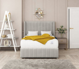 Bed Choices Brisbane Plush Velvet Divan Bed With Mattress, Headboard & 2 Storage Drawers - Double - thumbnail 2